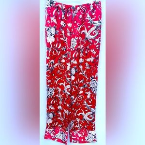 Victoria’s Secret Red Floral Satin Pajama Sleep Pants, size Medium, Loungewear